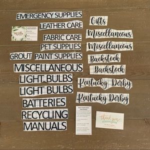 Organizational Stickers Labels Laundry Room Hall Closet